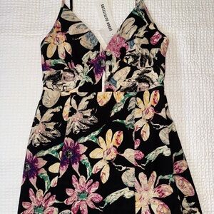 Urban Outfitters Midi Black Floral Dress